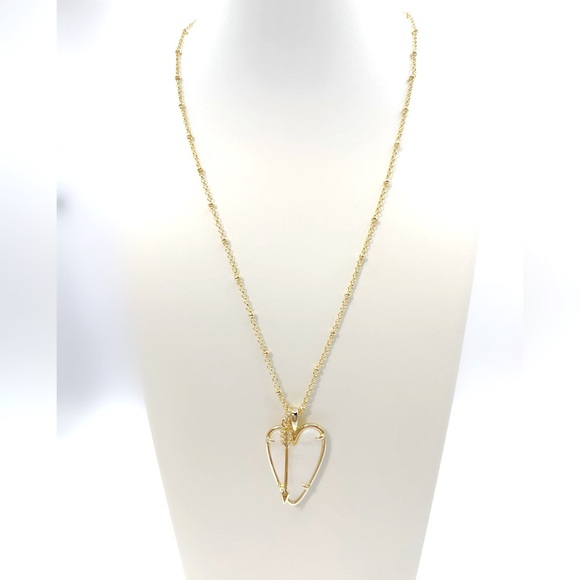 Kendra Scott Jewelry Kendra Scott Ansley Heart Gold Tone Long